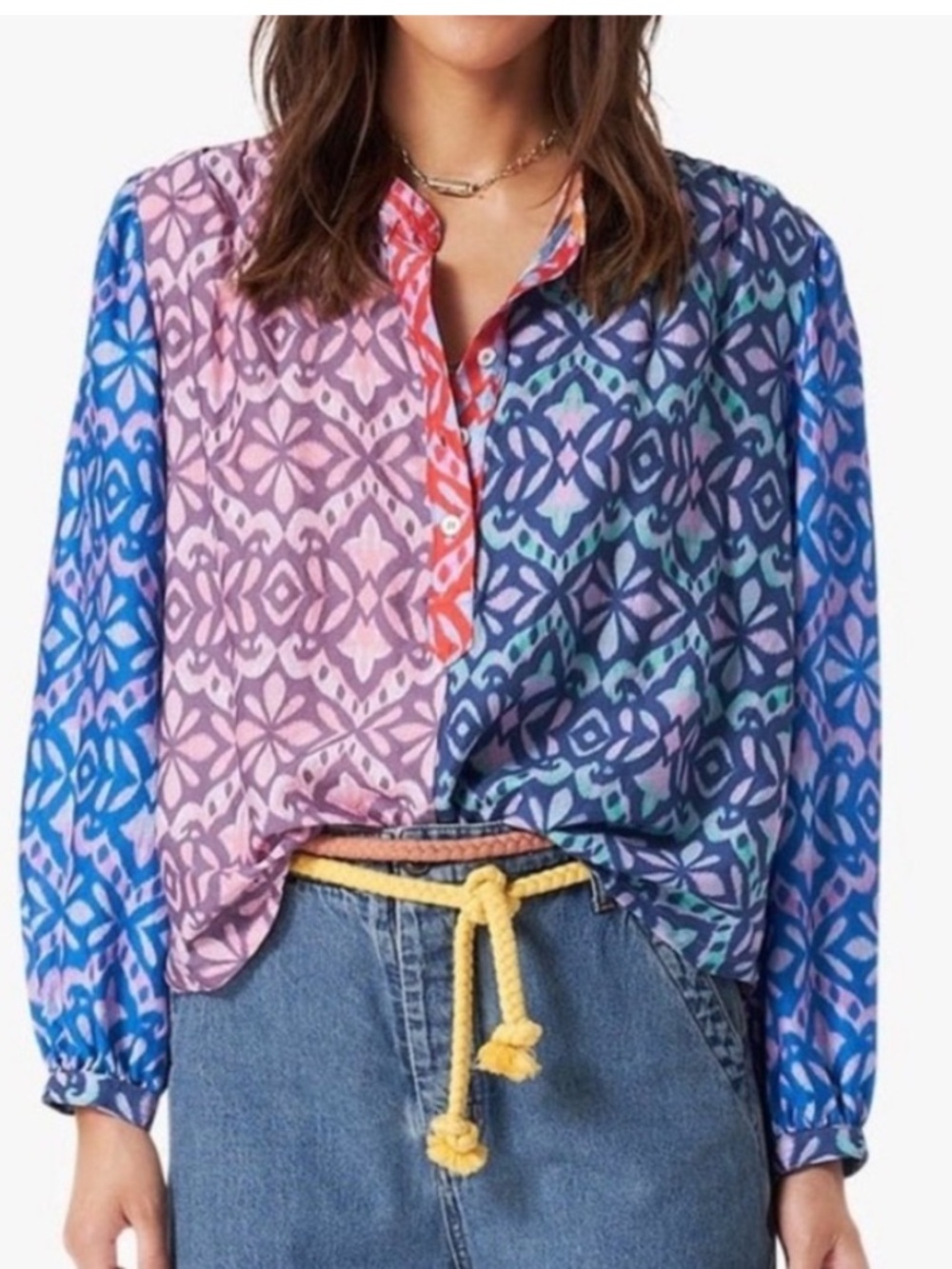 Xirena Huntley Fiesta Cotton Silk Blend Top S